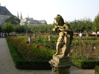 Bamberg,Dom und Rosengarten